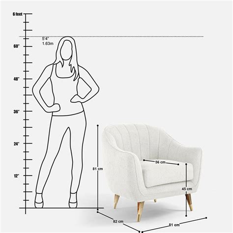 Craftsmill Emily Accent Chair: Bouclé Elegance, Premium Solid Wood ...