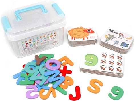 Wooden Alphabet and Number Flash Cards with Animal India | Ubuy