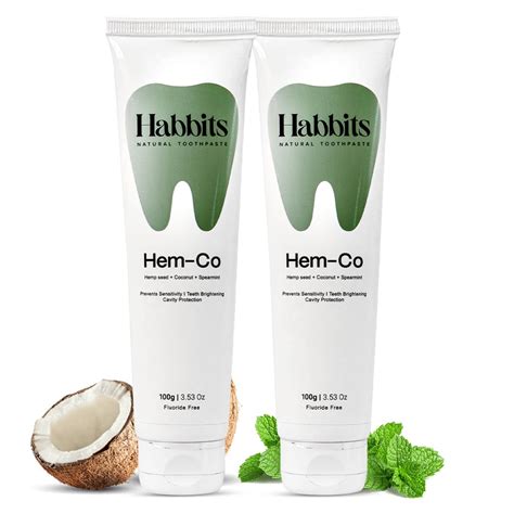 Buy Habbits Toothpaste with Coconut & Spearmint Oil | Gum Moisturising ...