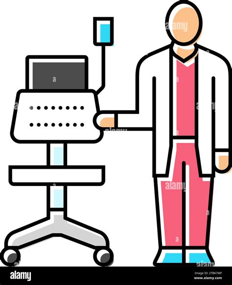 ekg technician heart monitor color icon vector illustration Stock Vector Image & Art - Alamy