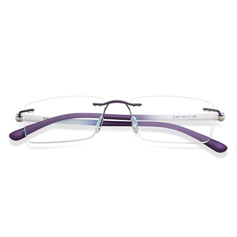 Shop online for Purple White Rimless Rectangle Bolt Air Fusion B-001 ...