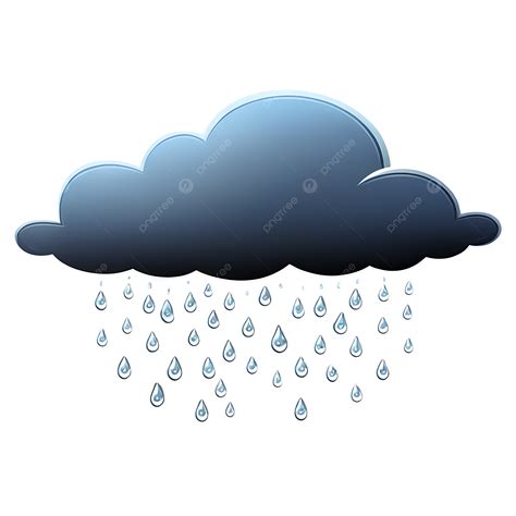 Black Cloud Pouring Rain Drops, Rainy Cloud, Black Cloud, Vector Icon ...