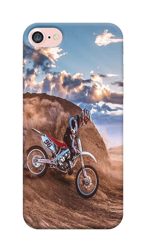 Gochitra Bike Racing in Desert Design iPhone 8 3D Mobile Back Cover ...