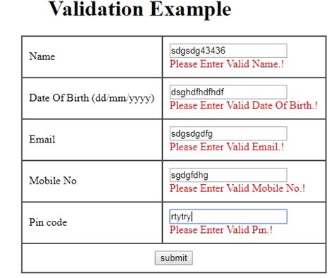 Image result for Validation in Angular with RG Pattern