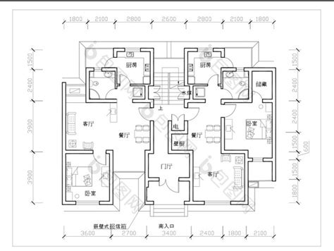 四室两厅户型平面图-房天下装修效果图