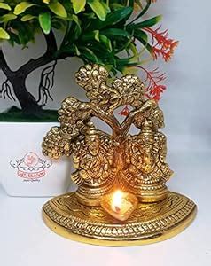 Buy RED DRAGON Lakshmi Ganesha Tree Statue Idol with Diya for Puja Room ...
