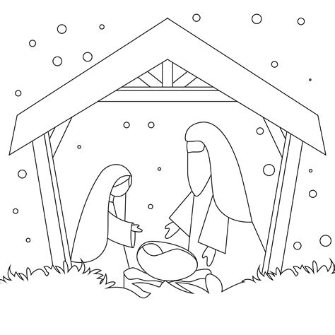 Nativity Coloring Pages Printable