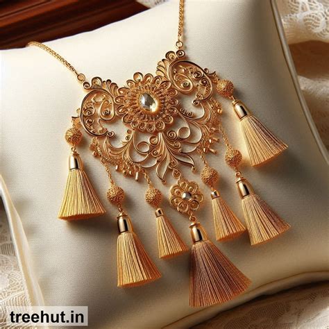 Gold Tassel Necklace Design Ideas, Gold Jewelry Design Ideas
