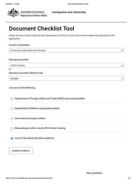 Document Checklist Example 的图像结果