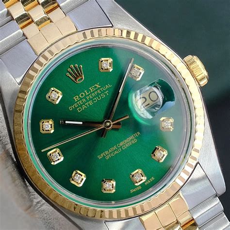 Green face on sale rolex price