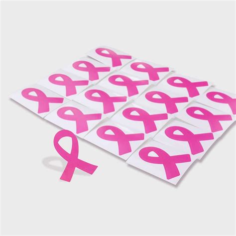 Buy 288pcs Die Cut Pink Ribbon Stickers Breast Cancer Awareness ...