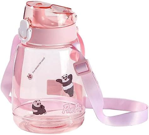 MINISO Plastic Water Bottle 1.3 L BPA Free Sports Gym Bottle with Cute ...