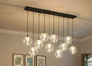 KINIS Clear Doom 10 Lights Chandelier Hanging Light Ceiling Light ...