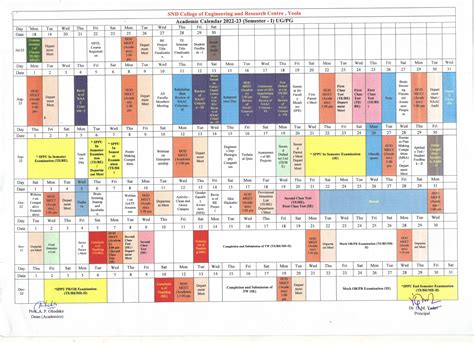 Academic Calendar – SND College of Engineering & Research Centre