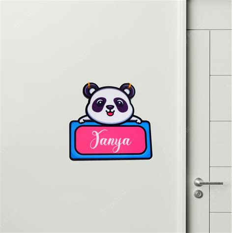 Customised Name Panda wall Decor – handmadelovebytanya