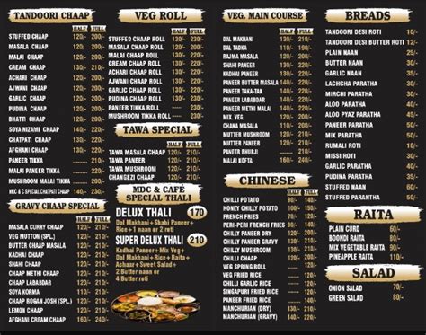 Menu at Mitra di chaap & cafe, Greater Noida