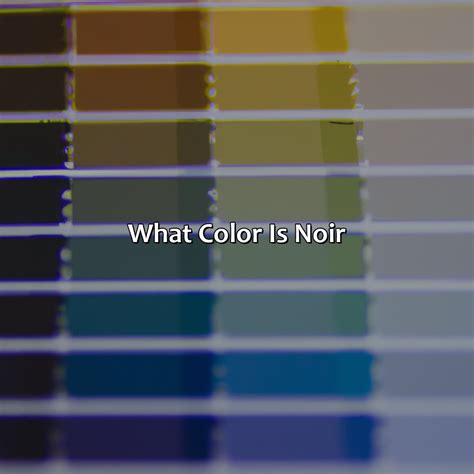What Color Is Nero - colorscombo.com