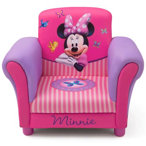 Delta Children Minnie Mouse Upholstered Chair by, Pink | Upholstered ...