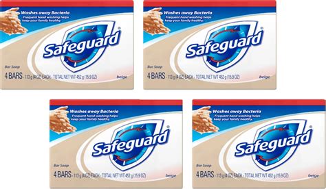 Amazon.com : Safeguard 14 bars 4 ounce (113 gram) each beige washes ...