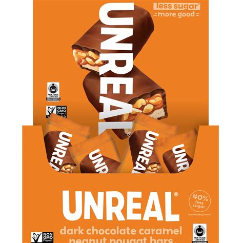 UNREAL - Dark Chocolate Caramel Peanut Nougat Bar - Wild & Well: A ...