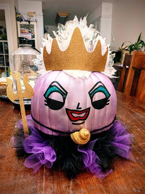 Ursula Pumpkin | Disney pumpkin painting, Creative pumpkin painting ...