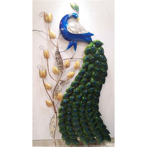 Buy Metal LED peacock wall decor online at Craftkriti.com