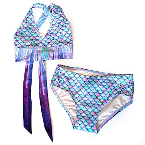 Buy Sun TailsMermaid Swimsuit - Girls Bikini Set - Matching Scale ...