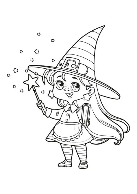 38 Captivating Witch Coloring Pages For Kids and Adults