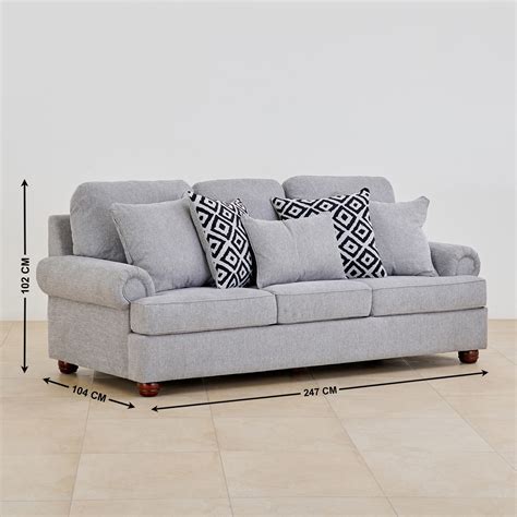 Buy Helios Clarisse Fabric 3+2 Seater Sofa Set - Grey from Helios by ...