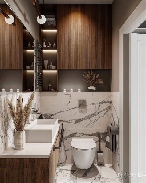 21+ Modern Guest Bathroom Ideas with Tubs and Dark Cabinets - Evinco Design