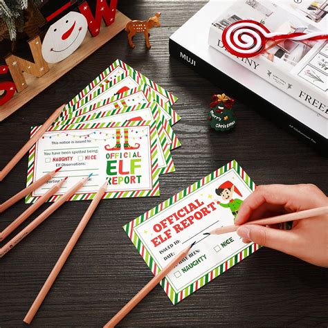Marspark 100 Pcs Christmas Official Elf Reports 4 x India | Ubuy
