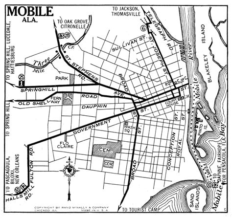 Map Of Downtown Mobile Alabama