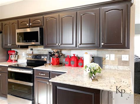 dark brown cabinets, espresso cabinets, espresso painted kitchen ...