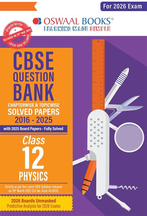 Oswaal CBSE Question Bank Physics For Class 12 - Latest for 2026 Board ...
