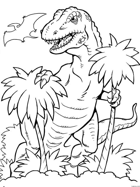 T Rex Skeleton Coloring Pages