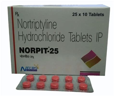 Nortriptyline hydrochloride Tablets at ₹ 33.3/stripe | Gabapin NT ...