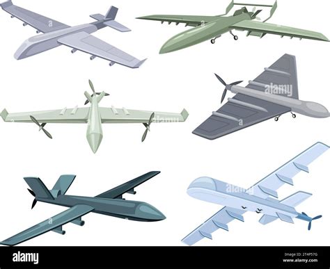 Military uav. War unmanned drones, warfare aerial copter model army ...