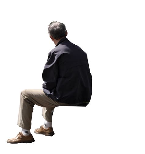 Sitting man PNG