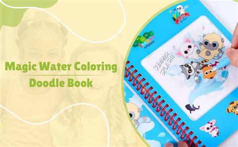 JIA TRADING COMPANYMagic Water Book for Kids with Magical Water Doodle ...