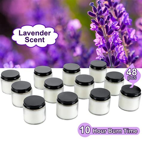 48 Pack Mini Mason Jar Candles 4 oz Small Lavender Scented Jar Candles ...