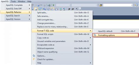 Image result for Visual Studio Format SQL Code