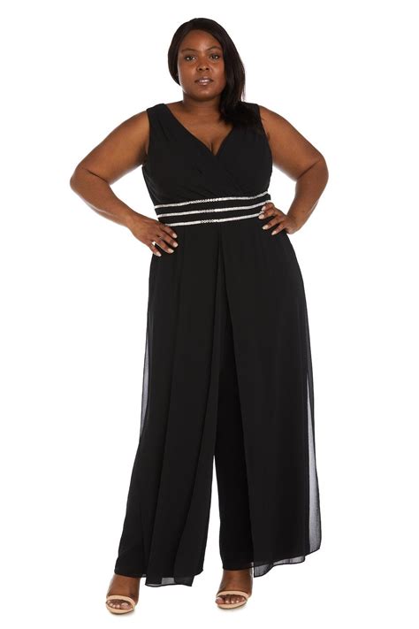 Black R&M Richards 9365W Long Formal Plus Size Jumpsuit for $74.99 ...