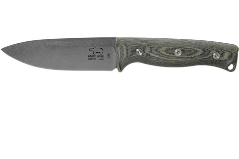 White River Knives Ursus 45 Black & OD Green Linen Micarta bushcraft knife | Advantageously ...