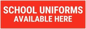 Mindcraftz School uniforms available Sign Board Red Color Sticker ...