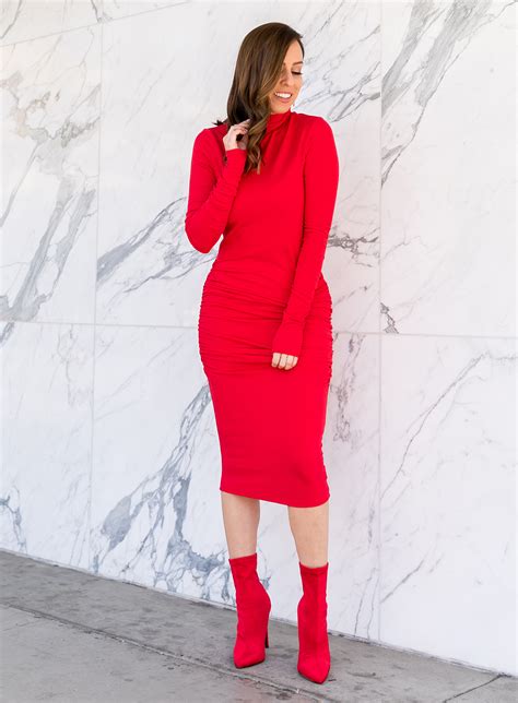 Seeing Red In Red Sweater Dresses – Lucky 9 Giveaway - Sydne Style