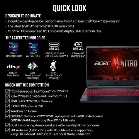 Acer Nitro 5 AN515-58-525P Gaming Laptop |Core India | Ubuy