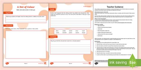 Mixing Colours Dot Day Science Activity (teacher made)