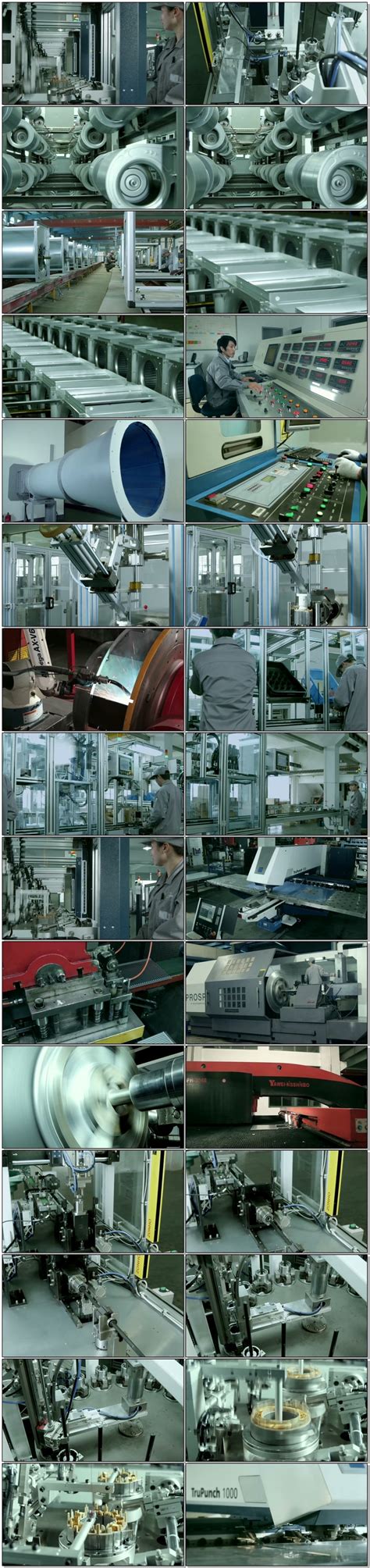 高科技经济发展企业机器人生产线自动化流水工厂车间高清视频素材