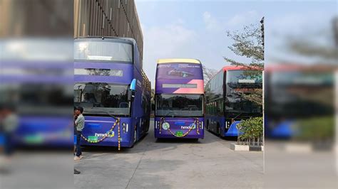 Double-decker electric buses hit Hyderabad roads again after popular ...