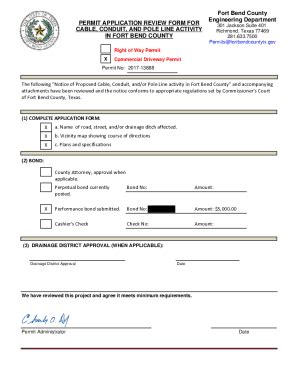 Fillable Online Fillable Online Right of Way and Driveway Permits Fax ...